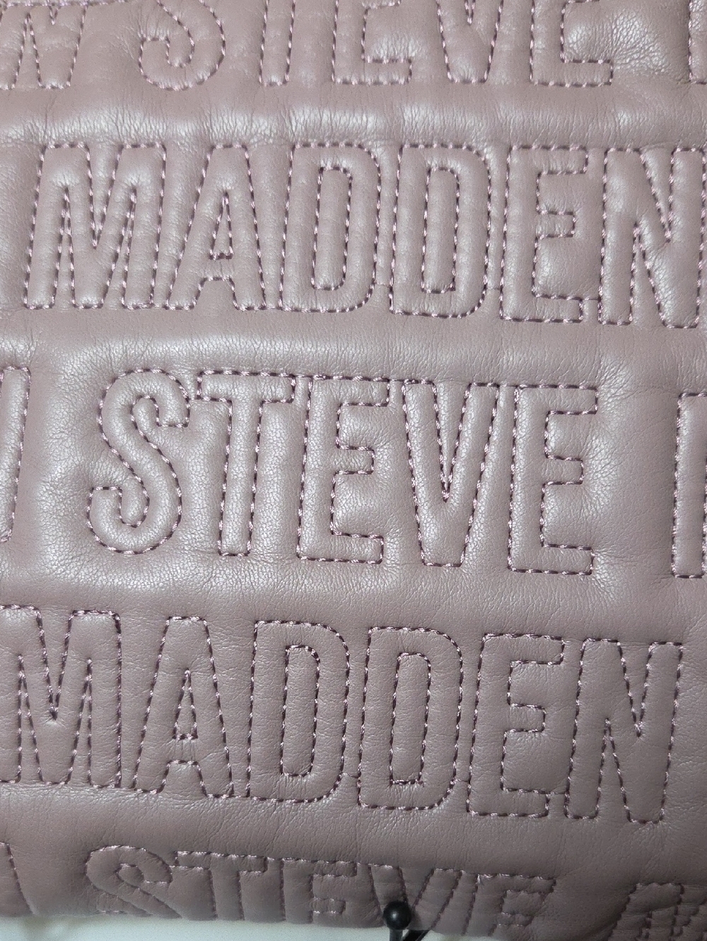 STEVE MADDEN NWT Mauve Clutch Purse Wristlet Bmalina Stitched With Gold Hardware - Picture 4 of 13